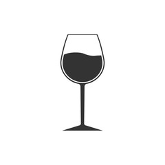 Wine glass icon. Goblet symbol. Vector illustration. Flat design.