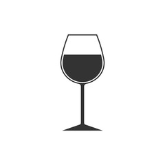 Wine glass icon. Goblet symbol. Vector illustration. Flat design.