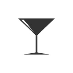 Cocktail glass icon. Summer drinks sign. Goblet symbol. Vector illustration. Flat design.