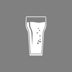  Beer glass icon. Goblet symbol. Vector illustration. Flat design.
