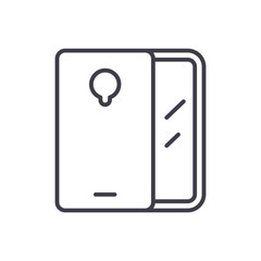 Mobile devices black icon concept. Mobile devices flat  vector symbol, sign, illustration.