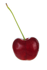 red cherry isolated on white background