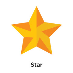 Fototapeta premium Star icon vector sign and symbol isolated on white background