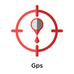 Gps icon vector sign and symbol isolated on white background