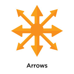 Arrows icon vector sign and symbol isolated on white background