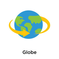 Globe icon vector sign and symbol isolated on white background