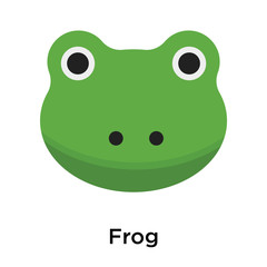 Fototapeta premium Frog icon vector sign and symbol isolated on white background
