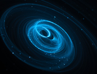 Spiral galactic trajectories in space with stars