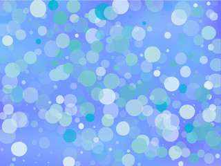 Blue gradient background with bokeh effect. Abstract blurred pattern. Light background Vector illustration