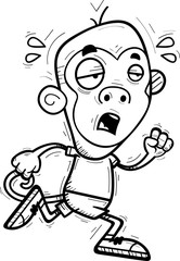 Exhausted Cartoon Monkey