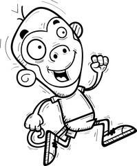 Cartoon Monkey Running