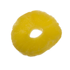 slice of pineapple isolated on white