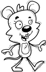 Cartoon Female Mouse Walking