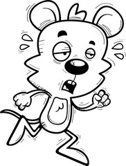 Exhausted Cartoon Male Mouse