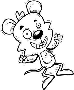 Cartoon Male Mouse Jumping