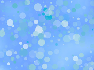 Blue gradient background with bokeh effect. Abstract blurred pattern. Light background Vector illustration