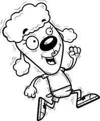 Cartoon Poodle Running