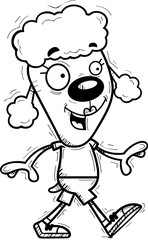 Cartoon Poodle Walking