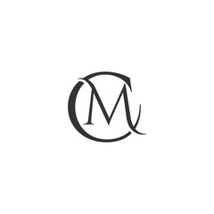 Fototapeta na wymiar Letter CM Abstract Modern Logo Design Template, cm capital logo. letter cm capital business for company, Simple and modern letter CM initials logo design