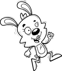 Cartoon Female Rabbit Running