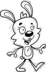Cartoon Female Rabbit Walking