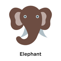 Elephant icon vector sign and symbol isolated on white background © Pro Vector Stock