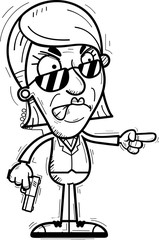 Angry Cartoon Senior Agent