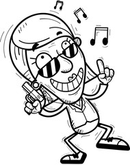 Cartoon Senior Agent Dancing