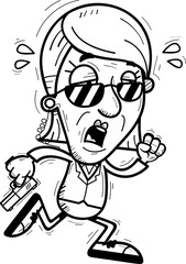 Exhausted Cartoon Senior Agent