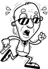 Exhausted Cartoon Senior Agent