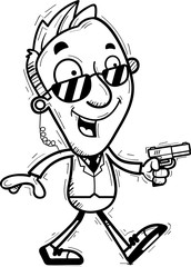 Cartoon Agent Walking