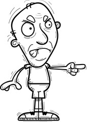 Angry Cartoon Senior Citizen