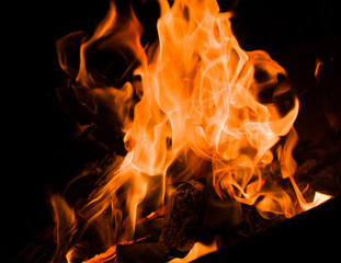 Texture of a fiery flame