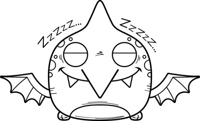Cartoon Pterodactyl Napping
