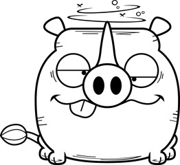 Cartoon Goofy Rhinoceros