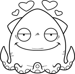 Cartoon Squid in Love