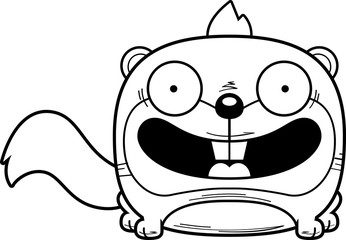 Cartoon Squirrel Smiling