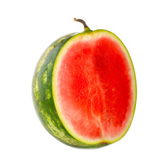 half of watermelon isolated on white background