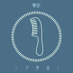 comb Line vector icon. Flat design style