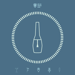 Nail polish Line  vector icon. Flat design style