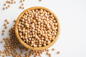 dry raw chickpeas in a bowl