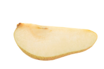 slice of pear isolated on white background
