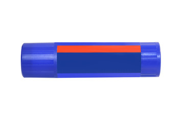 Glue stick blue color isolated on white background