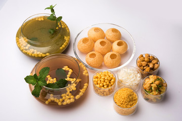Pani Puri OR Golgappa is a popular Indian Chat menu, selective focus © Arundhati