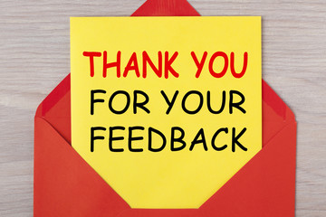 Thank you for your feedback
