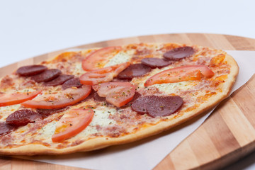 pizza with salami