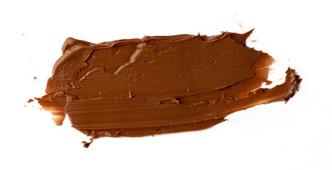 Chocolate spread isolated over white background. Delicious food design