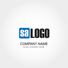 Initial Letter SA Logo Template Vector Design