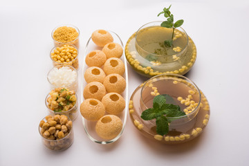 Pani Puri OR Golgappa is a popular Indian Chat menu, selective focus