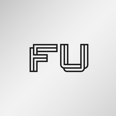 Initial Letter FU Logo Template Vector Design